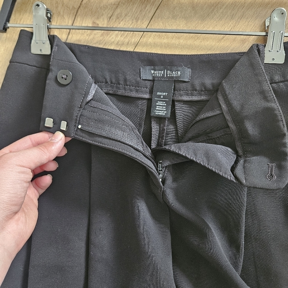 White House Black Market Gray Pleated Skater Shorts - Picture 6 of 8